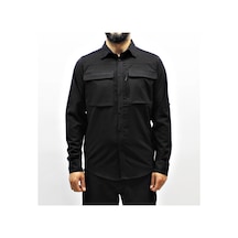 Siyah Flex Tactical Outdoor Taktik Gömlek Siyah