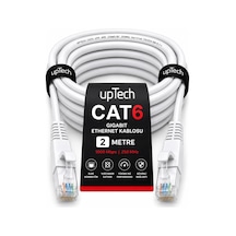 Uptech Cat6 Ethernet Kablosu 2 Metre Rj45 Lan İnternet Modem Router Bilgisayar Kablosu
