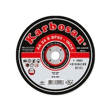 Karbosan 180 x 3 x 22.23 Paslanmaz Çelik İnox Kesme Taşı 25 Adet