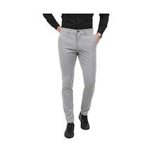 Deepsea Erkek Gri Modern Fit Likralı Kumaş Pantolon Günlük & Ofis Kullanımı 2602020 Gri