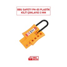 Bbu Safety Ph-03 Plastik Kilit Çoklayıcı 3 Mm İnce Çeneli, 6 Kilitli Loto Güvenlik Aparatı