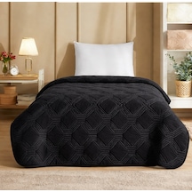 Özdilek Trendy Embos Tek Kişilik Battaniye-art Deco Jet Black Siyah