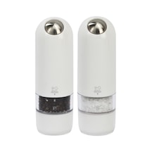 Peugeot Alaska Pilli Karabiber ve Tuz Değirmen Seti 16 CM Beyaz
