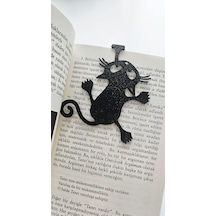 3d Baskı Sevimli Tırmanan Kedi Kitap Ayracı Siyah 7'li Set Dayanıklı Plastik