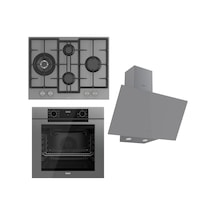 Ferre Fryart Serisi Gri Ankastre Set ED078 - QEP63CPR - D079