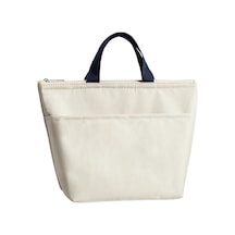 Suntek Oxford Kumaş Öğle Yemeği Çantası Büyük Beyaz Beyaz