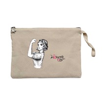 Güçlü Kadın Krem Clutch Astarlı Cüzdan / El Çantası