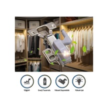 Gardrop Mutfak Dolap Içi Sensörlü Led Işık Aydınlatma 2li Menteş