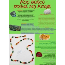 Sertifikalı Özel Tasarım Koç Burcu Kolye Labradorit Kristal Kuvars Aventurin Sitrin Akik Çok REnkli