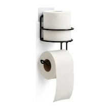 Mat Siyah Metal Yapışkanlı Tuvalet Kağıtlığı - Delmeden Montaj 16.5 x 12.2 x 11.2 CM Mat Siyah Metal Yapışkanlı Tuvalet Kağıtlığı - Delmeden Montaj 16.5 x 12.2 x 11.2 CM