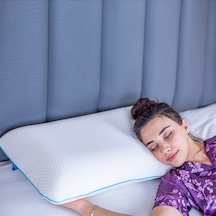 SimpleThePillow Jumbo Boy Visco Yastık Memory Foam Boyun Yastığı Hafızalı Yastık Ultra Boy 80*40*15