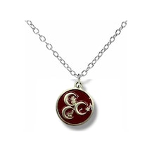 Üç Hilal Tuğralı Bozkurt Ve Ay Yıldız Figürlü Kolye Gümüş Renk Unisex Metal Takı Çok renkli