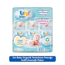 Uni Baby Bebek Temizleme Pamuğu 6 x 60'lı