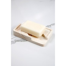 Buççin Online Mağaza Mermer Desenli Banyo Mutfak Tuvalet Beton Katı Sabunluk Su Giderli Süzgeç Model 8x13 Cm Beton Bej Çok Renkli