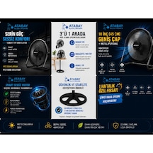 Botech 18 İnç 45 Cm Sanayi Tipi Vantilatör. 3'ü 1 Arada Smart Motor. 3 Kademeli 2 Yıl