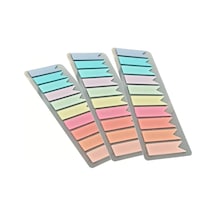 Sticky Notes Şeffaf Renkli Yapışkan Not Kağıtları Flama 3'lü Set
