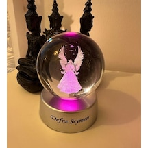 Sevgililer Günü Ne Özel Led Işıklı Cam Melek Küre Ve Lotus Melek Kolye Hediyeli