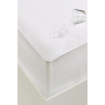 Bebesi Battal Boy Fitted Çift Kişilik Alez 200x200+30 Cm Micro Kumaş Sıvı Geçirmez Beyaz