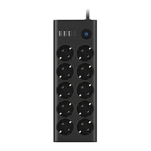 10'lu Priz - 3 Usb, 1 Type-c Girişi, Akım Korumalı 0