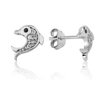 Gumush Gümüş Yunus Balığı Çivili Küpe N11.53876