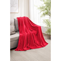 Warm Embrase Kırmızı Çift Kişilik Peluş Battaniye Kırmızı