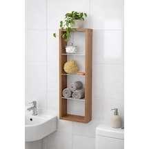 Modern Pleksi Duvar Rafı Organizer Demonte Mdf Duvara Monte Dekoratif Raf, Mutfak Banyo Salon İçin Şeffaf Raflı Minimalist Duvar Rafı 20x60 Cm