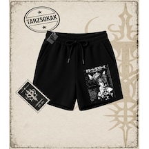 Tarzsokak Gotik & Grunge Streetwear Deat Note Unisex Şort Siyah