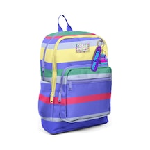 Coral High Kids Mor Sarı Lavanta Çizgi Desenli Okul Sırt Çantası 33202 Mor