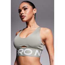 Nike Pro Indy Plunge-support Bra Kadın Spor Bra Haki