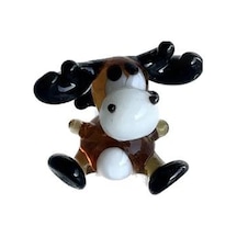 El Yapımı Mini Murano Cam Geyik Biblo A122-02