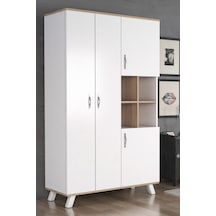Ae-1065 Atlas 4 Kapaklı Çok Amaçlı Askılıklı Raflı Bölmeli Gardı
