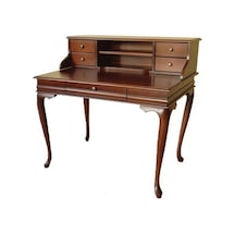 Wooding 110 Cm Çekmeceli Ceviz Raflı Masif Çalışma Masası Ceviz Wooding 110 Cm Çekmeceli Ceviz Raflı Masif Çalışma Masası Ceviz