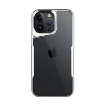 İphone 14 Pro Max Kılıf Boyi Silikon Kapak - Gümüş