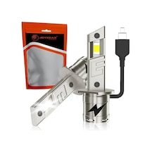 H1 Led Far Ampulü%500 Fazla Işık, Mini Soğutma Fanlı, Yüksek Performanslı Araç Aydınlatma Sistemi, Gümüş Açık Kahverengi