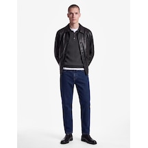 Koton Normal Bel Cepli Pamuklu Vintage Straight Fit Jean Pantolon Koyu İndigo 7wam40148nd