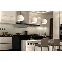 Riolight Modern Beyaz 2 Içi Beyaz Masa,Bar Üstü Tekli Metal Sarki