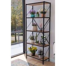 Titan Saksılık Saksı Çiçek Standı Rafı Dekoratif Çok Amaçlı Saksılık 150x60cm Atlantikçam Kahverengi