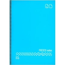Gıpta Fresco Spiralli Plastik Defter A5 96 Yp Kareli Buz Mavi