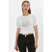 Alexandergardı Baskılı Bağcıklı T-shirt B22-24300 001