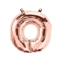 O Harfi Rose Gold Folyo Balon 34 İnç 80 Cm
