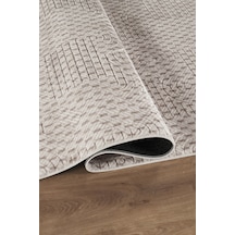 Villadia Home Textile Kaymaz Taban Modern Desen Halı Yolluk Leke Tutmaz Kolay Temizlenir Koridor Salon Yatak Mutfak Odası Vd4038kahve Kahve