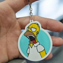 Çılgın Homer Sevimli Figür Karakter Anahtarlık Çok Renkli