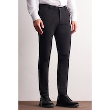 İmza Siyah Yan Cep Düz Paça Pamuklu Slim Fit Chino Casual Pantolon 1003255161 Siyah