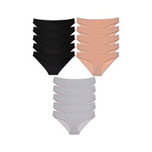 15 Adet Süper Eko Set Likralı Kadın Slip Külot Siyah Ten Gri Çok Renkli
