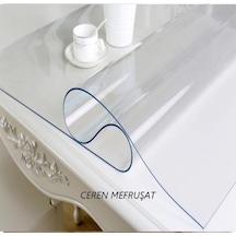 Ceren Muşamba Şeffaf 1.3 MM Kalın Pvc Kaymaz Masa Örtüsü Koruyucu