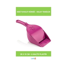 Kapaklı Kedi Tuvalet Küreği Kolay Temizleme İçin A Kalite Plastik 30x15cm