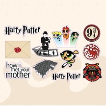 Dizi Film Karakter Tasarımlı Karışık 10'lu Stickers Çıkartma