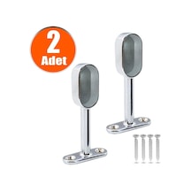 Askı Flanşı Krom Oval Kapalı Dolap Elbise Askı Aparatı 2 Adet N11.2289