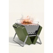 Chefclub Kömürlü Katlanabilir Portatif Mangal Bbq, Çelik, Kamp Ve Piknik İçin Diğer