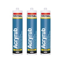 Soudal Silikonize Mastik Yapıştırıcı Altınmeşe 500gr 3 Ad Duşakabin Pencere Derz Su Geçirmez Boyanı